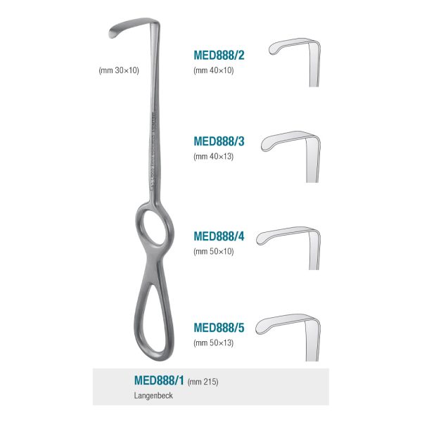Medesy Retractor Langenbeck Original No. 2 40mm x 10mm 215mm