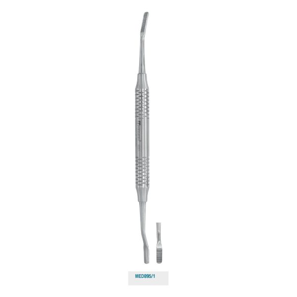 Medesy Bone File Miller No. 1 Straight Cut with 10mm Dia. Hollow Handle 180mm