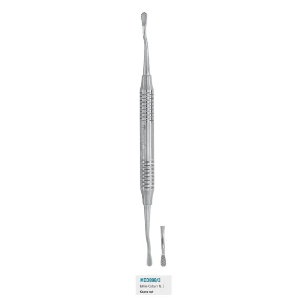 Medesy Bone File Miller-Colburn No. 3 Cross Cut with 10mm Dia. Hollow Handle