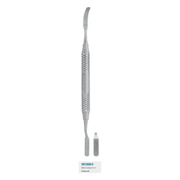 Medesy Bone File Miller-Colburn No. 4 Cross Cut with 10mm Dia. Hollow Handle