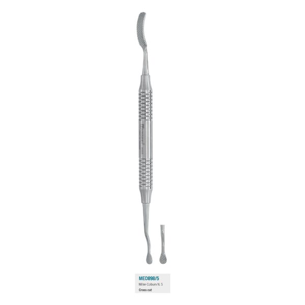 Medesy Bone File Miller-Colburn No. 5 Cross Cut with 10mm Dia. Hollow Handle