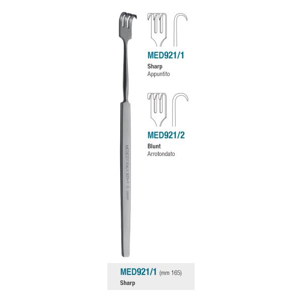 Medesy Retractor Rake No. 1 Sharp 165mm