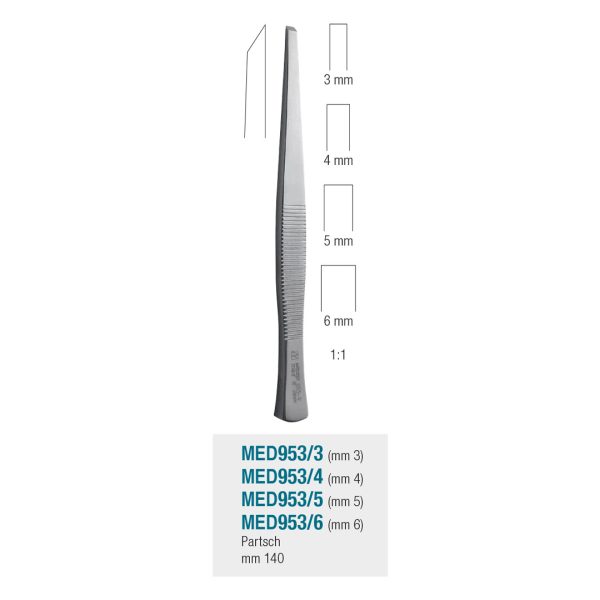 Medesy Bone Chisel Partsch Flat No. 4 4mm 140mm