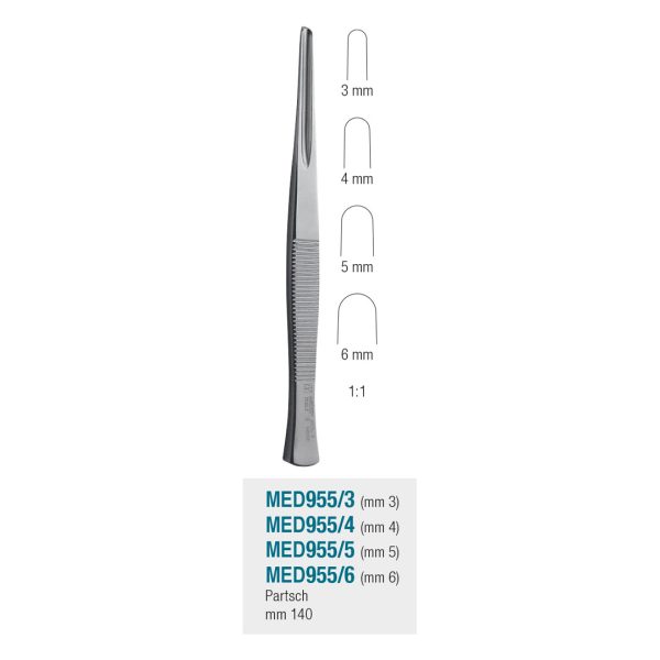 Medesy Bone Chisel Partsch Grooved No. 3 3mm 140mm