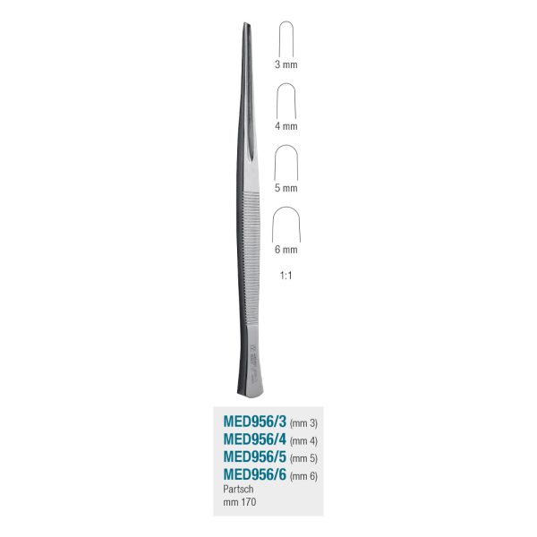 Medesy Bone Chisel Partsch Grooved No. 3 3mm 170mm