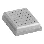 Medesy Bur Holder with Lid* Metal Holds 36 FG Burs 60mm x 50mm (LxW)