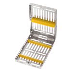 Medesy Gammafix Cassette No. 980-9 9 Positions with Yellow Silicone Inserts