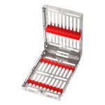 Medesy Gammafix Cassette No. 980-9 9 Positions with Red Silicone Inserts