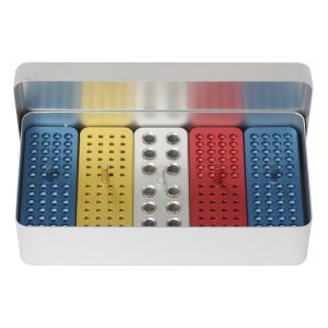 Medesy Endodontic Storage Box Aluminium 204mm x 105mm x 54mm (LxWxH) Silver + 3 Colours