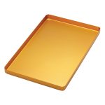 Medesy Tray Aluminium Solid Large 285mm x 185mm x 15mm (LxWxH) Yellow