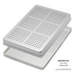 Medesy Tray Aluminium Perforated Small 185mm x 140mm x 15mm (LxWxH) Silver