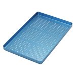 Medesy Tray Aluminium Perforated Large 285mm x 185mm x 15mm (LxWxH) Blue