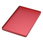 Medesy Tray Aluminium Solid Large 285mm x 185mm x 15mm (LxWxH) Red