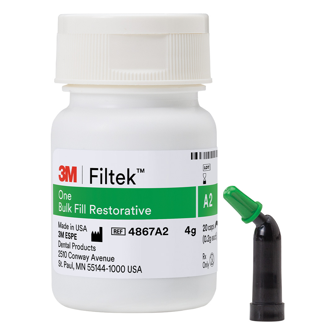 3M Solventum Filtek One Bulk Fill A2 0.2gm Capsule (20) 3M Solventum Filtek One Bulk Fill A2 0.2gm Capsule (20)