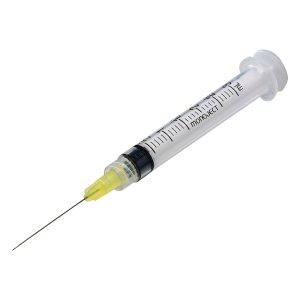 Monoject Endodontic Irrigation Syringe 3ml with 27 Gauge x 1 1/4" (0.40mm x 32mm) Yellow Needle (100)