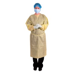Multigate Isolation Gowns AAMI Level 1 Large Yellow Non-Sterile (50)