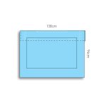 Multigate Protex 4 Head Turban Drape with Adhesive Tabs 130cm x 94cm Blue Sterile (20)