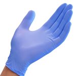 Mun GloveOn Celeste Blue Nitrile Powder Free Gloves Medium 200's (10)