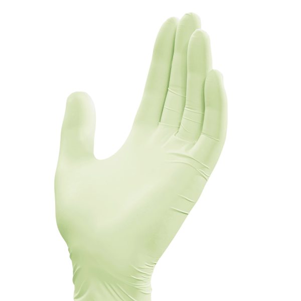 Mun GloveOn COATS Lemon Green Latex Powder Free Gloves Medium 100's (10)