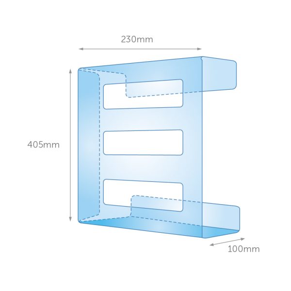 Mun GloveOn Glove Dispenser Triple Acrylic Clear