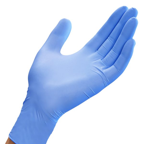 Mun GloveOn Aegis Blue Nitrile Powder Free Sterile Gloves Large Size 8.0 to 8.5 (50)
