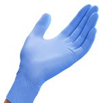 Mun GloveOn Aegis Blue Nitrile Powder Free Sterile Gloves Medium Size 7.0 to 7.5 (50)