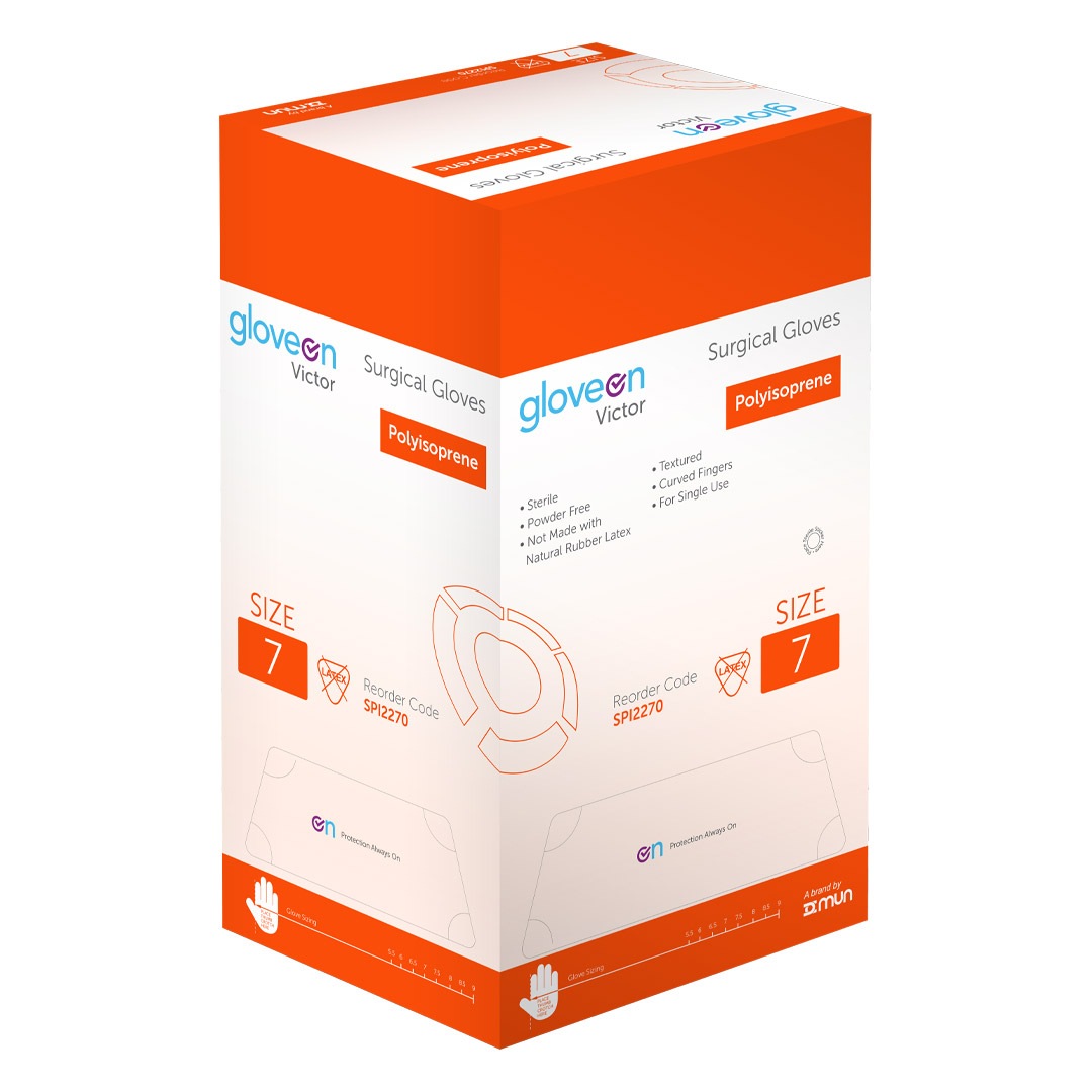 Mun GloveOn Victor White Polyisoprene Powder Free Sterile Gloves Size 7.0 (50) Mun GloveOn Victor White Polyisoprene Powder Free Sterile Gloves Size 7.0 (50)