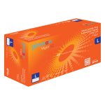 Mun GloveOn Vigor LC Orange Nitrile Powder Free Gloves Large 100's (10)