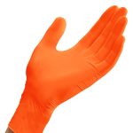 Mun GloveOn Vigor LC Orange Nitrile Powder Free Gloves Medium 100's (10)