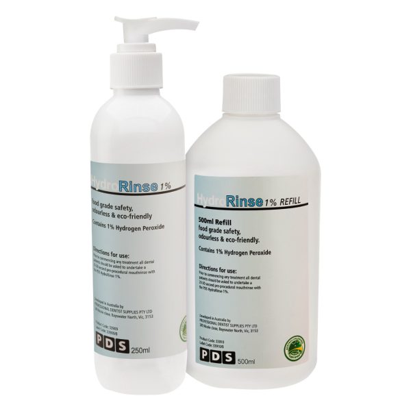 PDS HydroRinse 1% Mouthrinse with 1% Hydrogen Peroxide 250ml Bottle