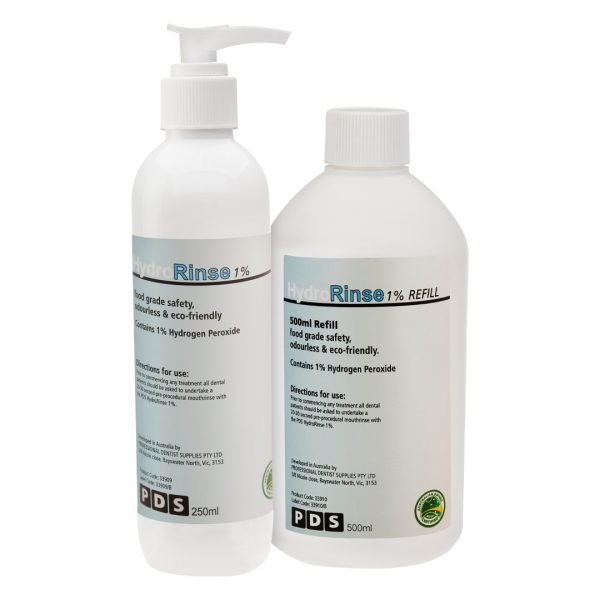 PDS HydroRinse 1% Mouthrinse with 1% Hydrogen Peroxide 500ml Bottle