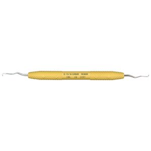 PDT Curette Gracey No. 15-16 Extended Reach Mini Rigid Sunshine Yellow