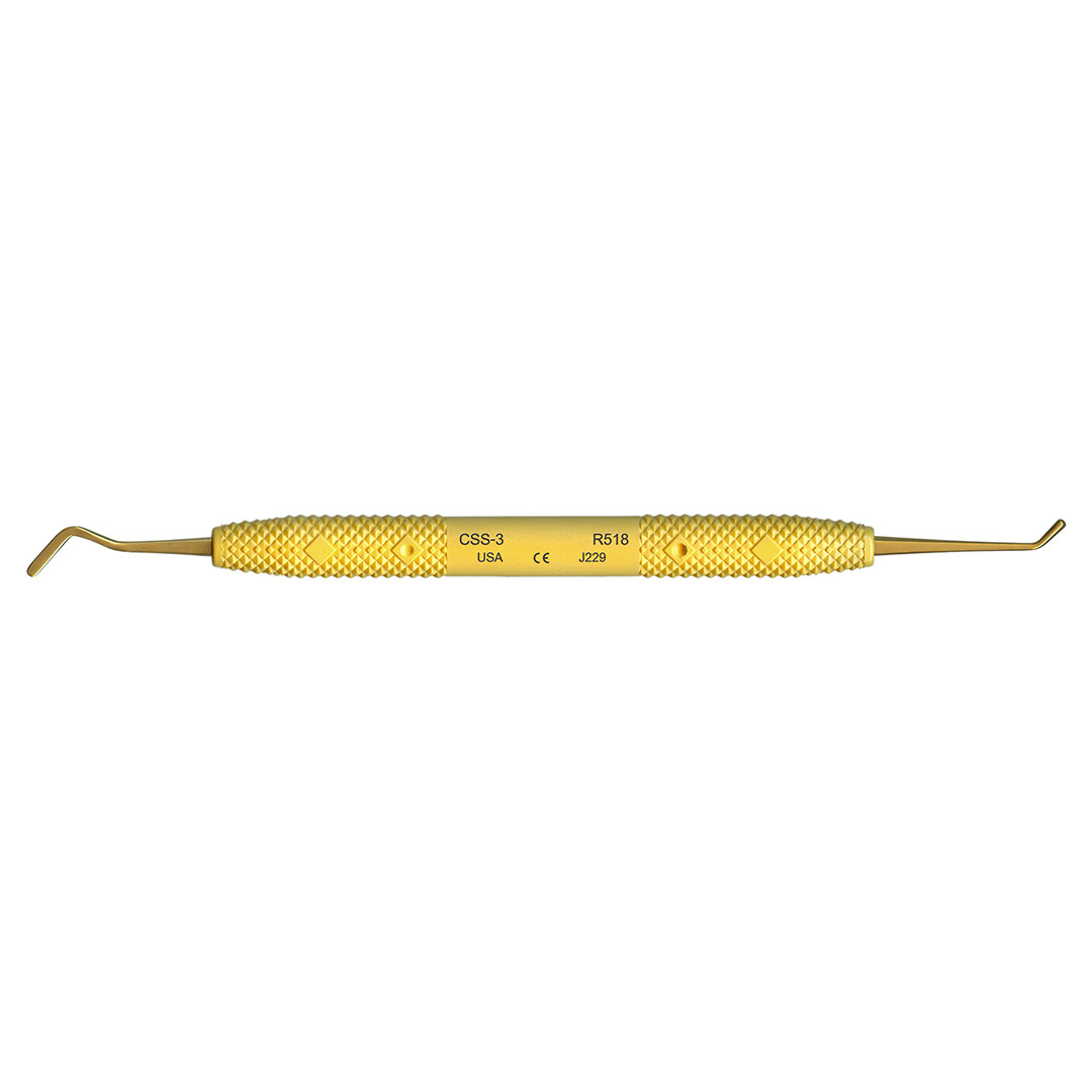 PDT Composite Instrument No. CSS-3 TiN Titanium Nitride Coated Sunshine Yellow PDT Composite Instrument No. CSS-3 TiN Titanium Nitride Coated Sunshine Yellow