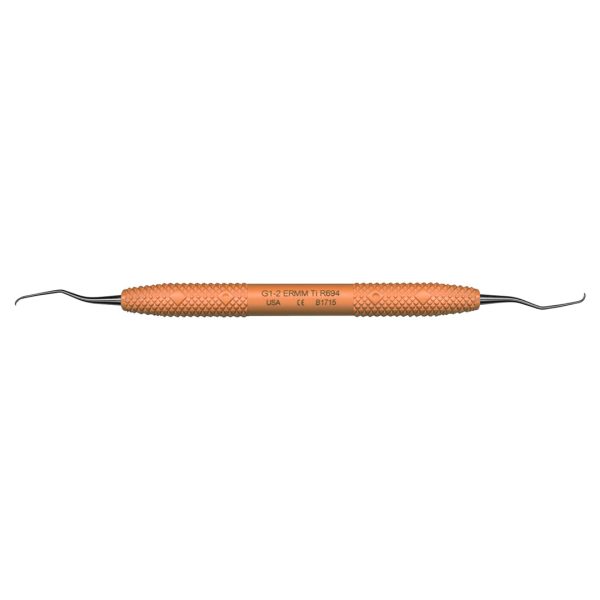 PDT Curette Gracey No. 1-2 Extended Reach Micro Mini Titanium Tangerine Dream Orange PDT Curette Gracey No. 1-2 Extended Reach Micro Mini Titanium Tangerine Dream Orange