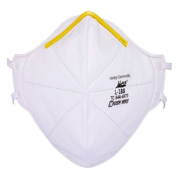 Harley N95 L-188 Particulate Respirator Double Elastic Strap Face Masks White (20)
