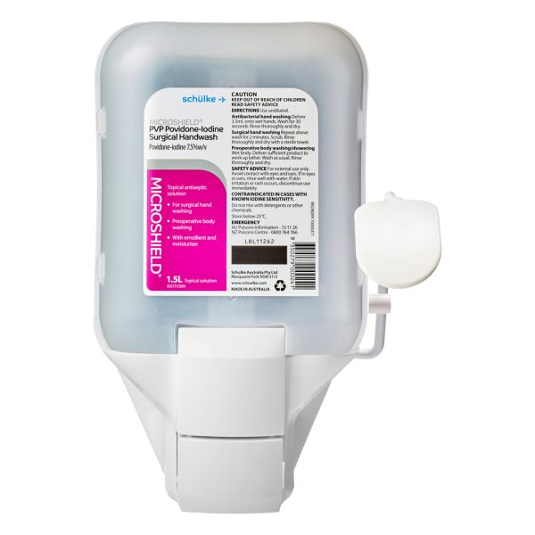 Schulke Microshield Wall Mount Dispenser for 1.5L Cassettes with Long Arm Lever Operation