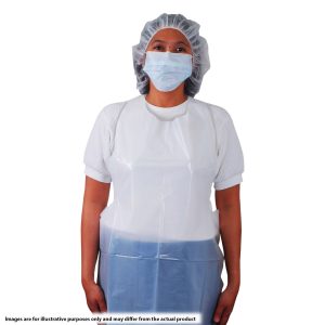 Sentry Owear Disposable Plastic Aprons White 81cm x 132cm (100)