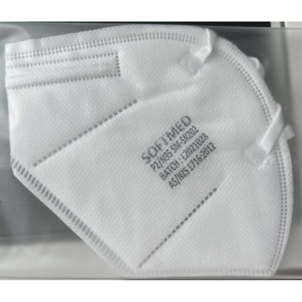 Softmed N95 Particulate Respirator Double Elastic Strap Face Masks White (25)