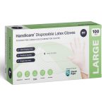 Shield Right Handicare Natural Latex Powder Free Gloves Large 100's (10)