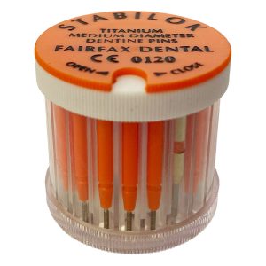 Stabilok Pins Orange Titanium Medium 0.76mm Dia. Standard Pack (20)