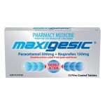 Maxigesic Paracetamol 500mg Ibuprofen 150mg Tablets (12)