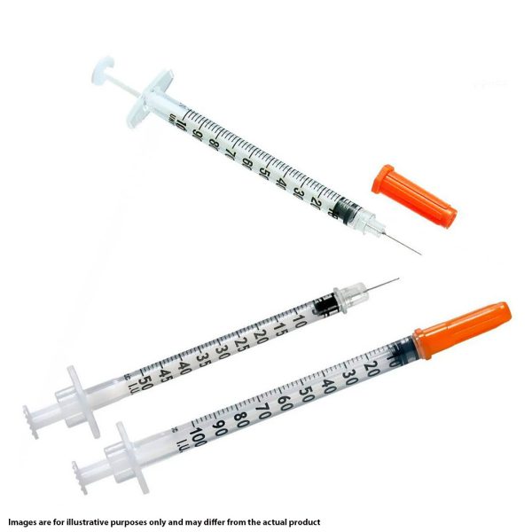 Terumo Insulin Syringe 1.0ml with 29 Gauge x 1/2" (0.33mm x 13mm) Needle (100)