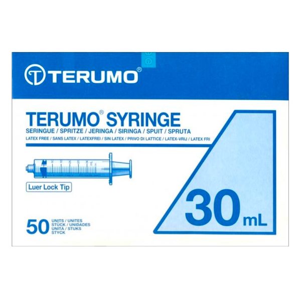 Terumo Hypodermic Syringe 30ml Luer Lock (50)