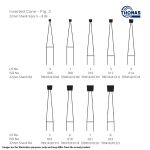 Thomas Steel Bur Figure 2 Inverted Cone 6 018 RA 22mm (6)