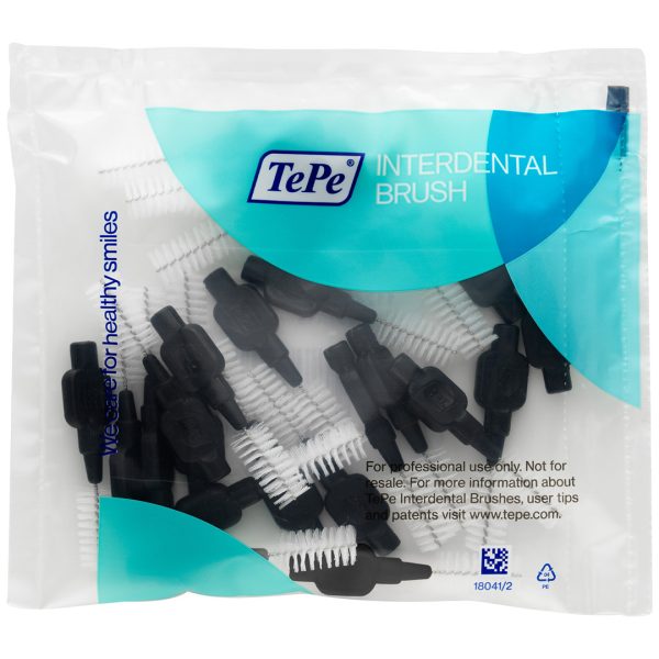 TePe Interdental Brushes Original ISO Size 8 Wire Size 1.50mm Black (25)