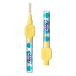 TePe Interdental Brushes Extra Soft ISO Size 4 Wire Size 0.70mm Pastel Yellow (8)