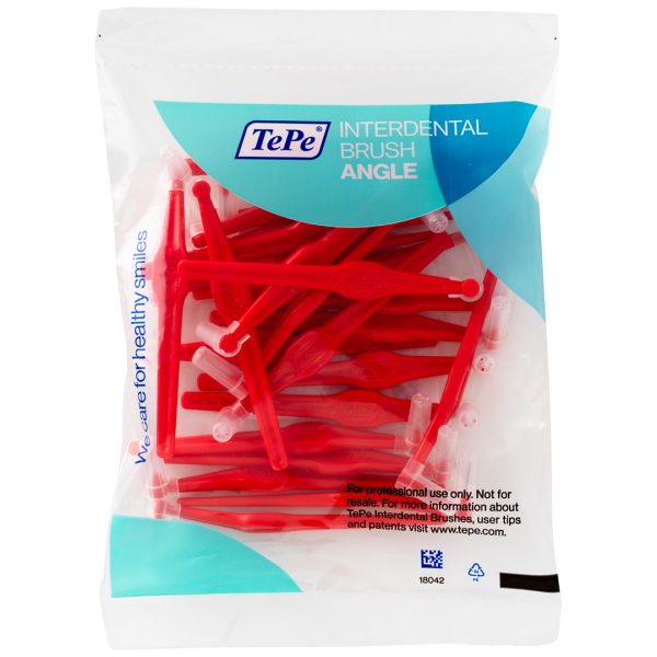 TePe Angle Interdental Brushes ISO Size 2 Wire Size 0.50mm Red (25)