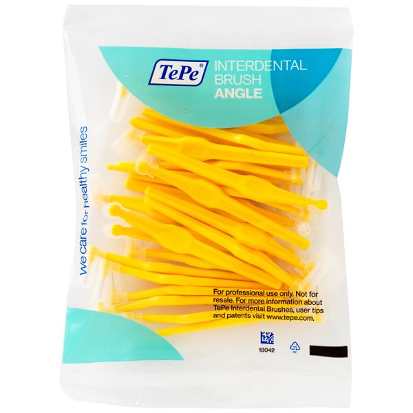 TePe Angle Interdental Brushes ISO Size 4 Wire Size 0.70mm Yellow (25)