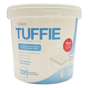 Tuffie Detergent Wipes Bucket 270mm x 240mm (225)