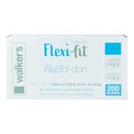 Walker's Flexi-fit Blue Nitrile Powder Free Gloves Medium 200's (10)